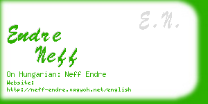 endre neff business card